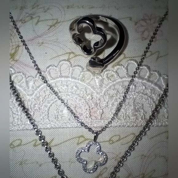 Silver Socialite Necklaces And Ring - Picture 3 of 11